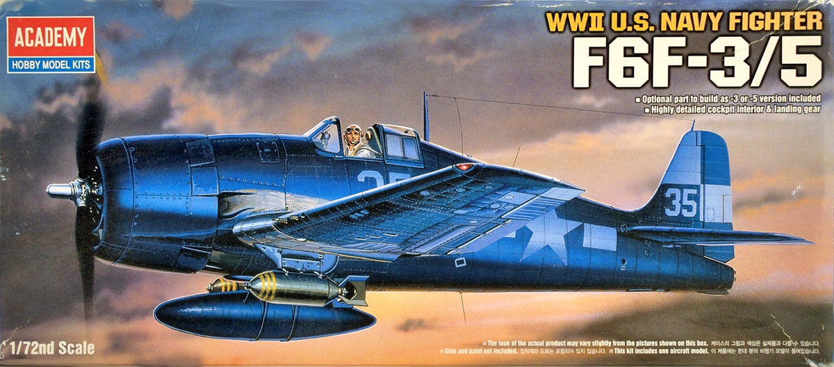 Academy #12481 1:72 F6F-3 /5 Hellcat