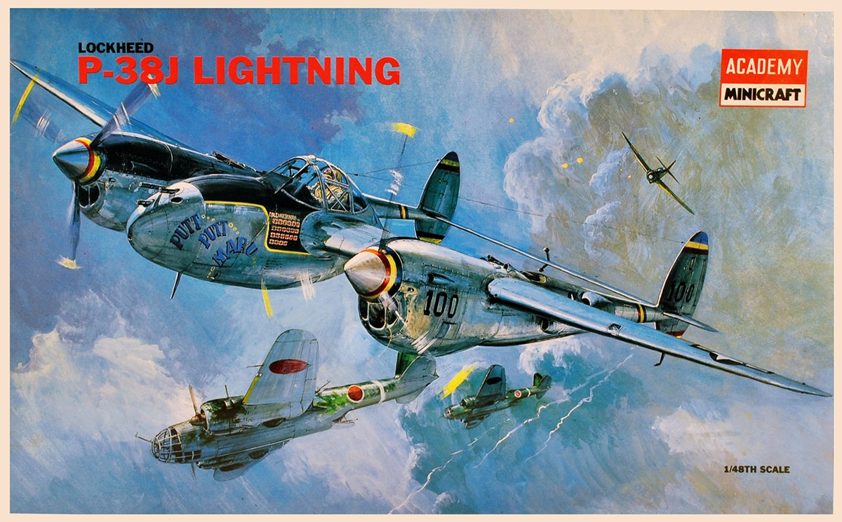 Academy #2126 1/48 Lockheed P-38J Lightning