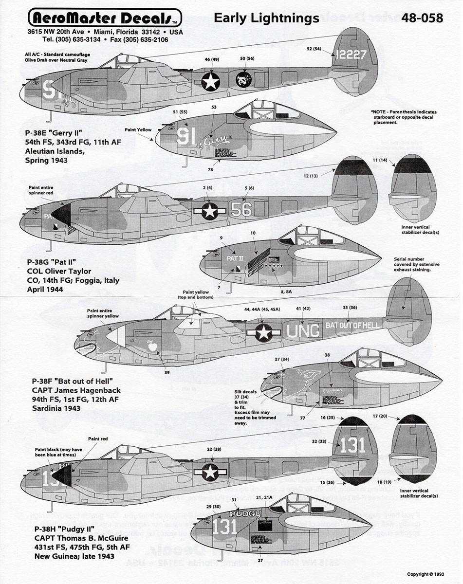 AeroMaster #SP48-01 1/48 Luftwaffe Top Guns