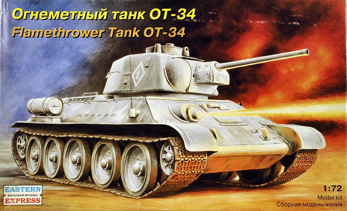35-C1224 Red Army OT Flame Tanks. T-34 flame thrower version. Mixed turret  types.