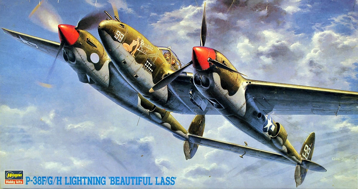 Hasegawa #JT3 1/48 P-38 F/G/H Lightning