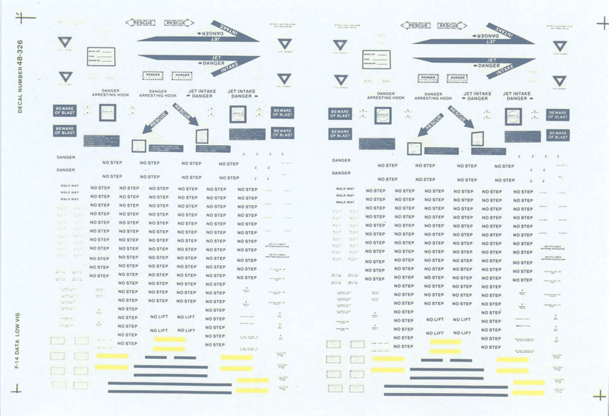 Microscale #48-326 1/48 F-14 Data (Lo-Viz)