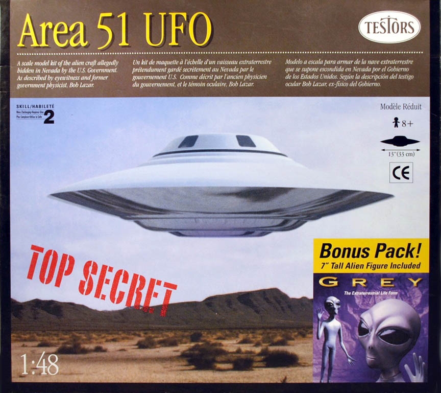 TESTORS #576X 1:48 Area 51 UFO with Alien