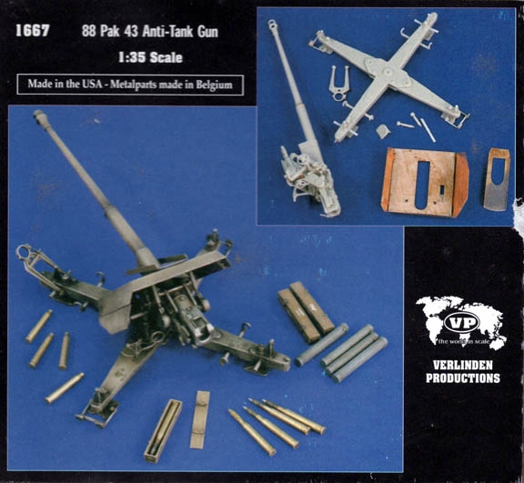 Verlinden Productions #1667 1:35 88 Pak 43 Anti-Tank Gun